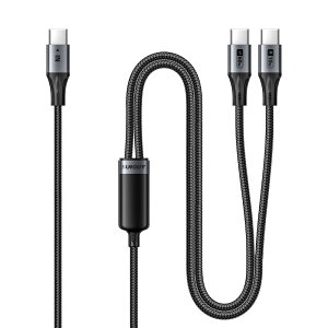 SUNGUY USB-C  USB-C P[u 2in1 PD}[d ő60W Type C [dP[u USB2.0f[^] ϋviC҂ iPhone16/15V[Y Galaxy S24 ultra/iPad Pro/MacBook Pro(Air)Ȃǂ̃^Cvc@ɑΉ 1.5m O