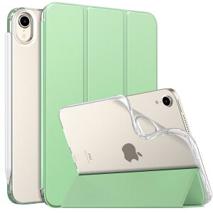 MoKo iPad Mini A17 Pro �P�[�X iPad Mini ��7/6���� �P�[�X 8.3�C���` 2024/2021 �ی�J�o�[ �X�^���h�P�[�X �I�[�g�X���[�v Pencil2/Pro�y�A�����O&�[�d�ɑΉ� ����PU���U�[ �_��TPU ���n�}�C�N���t�@�C�o�[ 