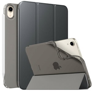 MoKo iPad Mini A17 Pro �P�[�X iPad Mini ��7/6���� �P�[�X 8.3�C���` 2024/2021 �ی�J�o�[ �X�^���h�P�[�X �I�[�g�X���[�v Pencil2/Pro�y�A�����O&�[�d�ɑΉ� ����PU���U�[ �_��TPU ���n�}�C�N���t�@�C�o�[ 