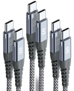 ^Cvc P[uy0.5M+0.5M+0.5M/3{Zbg PDΉ 60W}[dzUSB C&USB C P[uiPhone 16/iPhone 15 [dP[u[d Type-c ACtH15/phone15 pro Max,iPad Pro/Air/mini6,Samsung Galaxy S25/S24/S23,Sony,Pixel