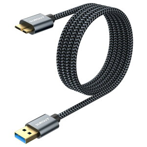 SUNGUY USB3.0 P[u MicroB 1.5M ^CvAIX - }CN^CvBIX USBP[u OtHDD/SSD n[hhCu/HDJȂǑΉ }CNBϊP[u f[^] 1.5m O[