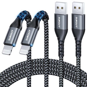 SUNGUY iPhone [dP[u 2M 2{Zbg CgjOP[u MFiF؍ς iCϋv fh~ Lightning P[u 2.4A}[d ACtH[d f[^] CarplayΉ [d R[h iPhone