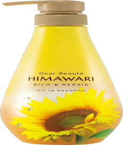 ディアボーテ 【リッチ&リペア】 オイルイン シャンプー ボトル 500ml | ヒマワリ ノンシリコン アミノ酸 ヘアケア うねり くせ毛 パサつき 湿気