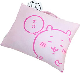 モリピロ ちいかわ マスコット付きまくら 枕 ピンク 約 40cm x 30cm キャラクター グッズ なんか小さくてかわいいまくら 取っ手付き 携帯 コンパクト クッション 抱き 枕 腰枕 まくら ぬいぐるみ かわいい 大人 子供