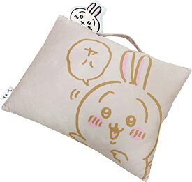 モリピロ ちいかわ マスコット付きまくら 枕 うさぎ ベージュ 約 40cm x 30cm キャラクター グッズ なんか小さくてかわいいまくら 取っ手付き 携帯 コンパクト クッション 抱き 枕 腰枕 まくら ぬいぐるみ かわいい 大人 子供