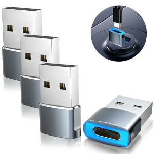 MoKo Type-C �ϊ��A�_�v�^ 4���Z�b�g Type-C����USB-A�ϊ�OTG�A�_�v�^�[ �J�[�v���[�A�_�v�^ USB2.0 PD27W�[�d 480Mbps�f�[�^�]�� LED�����v���� Car-Play/AndroidAuto/�t���b�V���������[/�n�[�h�f�B�X�N/�J�[�h