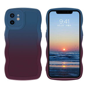 GUAGUA iPhone 12 Mini ケースウェーブ うねうね いPhone12 Mini カバー TPU 可愛い 韓国 おしゃれ 人気 ソフト いPhone12ミニ スマホケースバンパー 耐衝撃 超軽量 薄型 滑り止め ワイヤレス充電対応 スト
