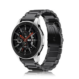 Fintie for Samsung Galaxy Watch 3 45mm / Gear S3 / Galaxy Watch 46mm バンド 22mm 時計バンド ステンレスバンド 金属ベルト 交換用ベルト 調整工具付き Gear S3 Frontier/S3 Classic 対応(デザインA，ブラック)