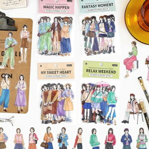 Alideco 120枚 シール フレークシール コラージュ 素材 ペーパー 素材紙 レースユートピアステッカーレトロ 愛と理想の人生 海外 韓国 シール帳 ,メモ用紙ノート素材、日記装飾用品 (aiyulixiangs