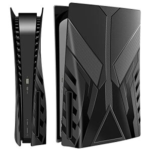 HEYSTOP PS5 フェイスプレート PS5カバー 本体 交換用ケース ディスク版用 本体保護 傷防止 防塵 ABS上質プラスチック製 耐衝撃シェル 保護カバー 簡単取付 バレンタインデー プレゼント ブラッ