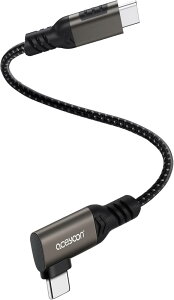 aceyoon ő 240W USB C P[u 10cm L Type C IX - IX 90x Z 10Z` [dR[h QC 4.0 }[d f[^ 0.1m V[g ^Cv C pP[u iCґg for iPhone 16 15 for Galaxy S24 S23 