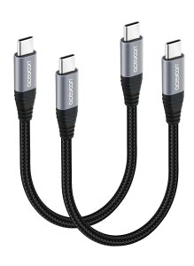 aceyoon USB C P[u Z 20cm Type-C 2{ 100W }[d ^CvC 20Z` 480Mbps f[^ ctoc P[u IX-IX 0.2M Type C for iPhone15 V[Y for Galaxy ȂǂUSB-C X}z ^ubg m[gPCɑ