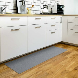 �y���{�� ���� ���L �􂦂�z�T���R�[ �L�b�`���}�b�g ����Ȃ� �䏊�}�b�g �����O 45×150cm �O���[ ���������z�� KR-44