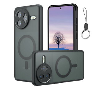 Xiaomi POCO F7 Ultra 用 ケース 半透明のデザイン Magsafe対応 マグネット搭載 ワイアレス充電 マット感ケース 米軍MIL規格取得 ハイブリット TPUバンパー PCマイクロドット加工 耐衝撃 黄ばみなし 指