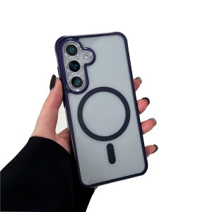 ZTOFERA for Samsung S24/Samsung S25 �}�O�l�e�B�b�N �P�[�X, �݊��� �� �}�O�Z�[�t ���C�����X �[�d, ���� �A���`�X�N���b�` �N���A �o�b�N �ϏՌ� TPU �o���p�[ �d�b �J�o�[ - �_�[�N�E�p�[�v��
