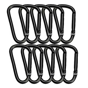 アルミ合金 多機能 カラビナ Wlikn【20個セット 耐荷重50KG】超軽量 小 Dリング スリング キーホルダー 小物 鍵 つける先 キャンプ ハイキング トレッキングフック お釣り アウトドア キャンプ