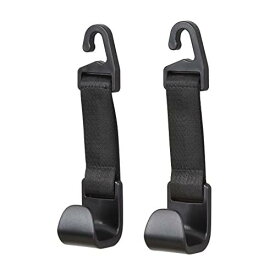 セイワ(SEIWA) 車内用品 ショートシートフック 2本入り IMP129 買い物フック 耐荷重7Kg ベルト長さ調整機能付き