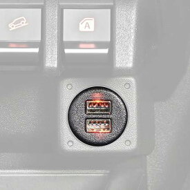 セイワ(SEIWA) 車種専用用品 スズキ ジムニー&ジムニーシエラ(JB64/JB74)専用 USB タイプA 電源 ポート+データ通信ポート IMP222 リバーシブル自動識別 純正同色LED 専用設計 スマホ タブレット充電 データ通信 Apple CarPlay Android Auto 対応