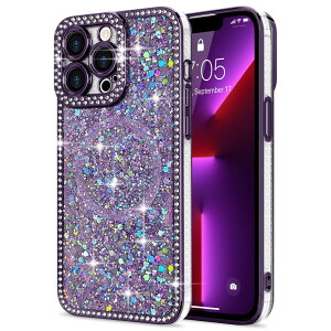 Lafunda iPhone 13 Pro Max �p �P�[�X MagSafe�Ή� ���f�B�[�X ���� �L���L�� �_�C�������h �}�O�l�b�g�J�o�[ �����h�~ �Ռ��z�� ���C�����X�[�d�Ή� ���� ��l���� �X���� �y���^ �A�C�t�H�� 13 Pro Ma