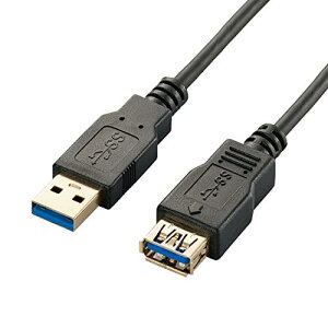 �G���R�� USB�P�[�u�� ���� USB3.0 (USB A �I�X to USB A ���X) �X���� 2m �u���b�N USB3-EX20BK
