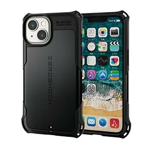 �G���R�� iPhone 14 / 13 �P�[�X �J�o�[ �ϏՌ� �Ռ��z�� ZEROSHOCK [�l�p�_���p�[/�n�j�J���\��/�_�u�����C���[�\��] �y�Ռ��z���t�B�����t���z �X�g���b�v�z�[���t�� �u���b�N PM-A22AZEROBK
