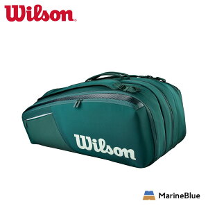 �yWilson�i�E�C���\���j�zBLADE V10 15PK RACKETBAG GREEN�@�u���[�h�@���P�b�g�o�b�O�@15�{���[WR8056201001