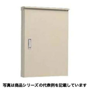 日東工業 屋外用制御盤キャビネット(水切構造、防塵・防水パッキン付)寸法:ヨコ600mm タテ400mm フカサ120mm鉄製基板付 クリーム塗装 屋根付OR12-64C