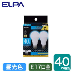 LDA4D-G-E17-G4103-2PLED�d�� �~�j�N���v�g���^�C�v 4.1W �����F���� E17���� 40W�`���� 2����ELPA �����d�� �����v