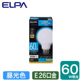 LDA7D-G-G5103LED電球 A形広配光 6.8W 昼光色相当 E26口金 60W形相当ELPA 朝日電器 ランプ