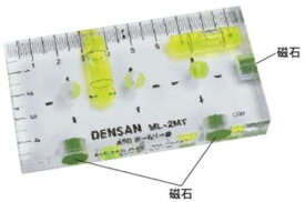 ML-2MT水平器・レベル スイッチボックスケガキレベル（ホールソー用） スタンダードタイプ(厚み約13mm)垂直 水平 磁石付ジェフコム 電設作業工具 DENSAN デンサン