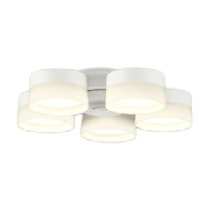 WF258PRシーリングファン用灯具 8畳用 R15高演色 クラス2乳白セードタイプ 5灯 LC-CHANGE 光色切替調光 電気工事不要オーデリック 照明器具 天井照明 【〜8畳】