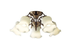 LGB57516KLEDシャンデリア 10畳用 電球色U-ライト方式 電気工事不要白熱電球60形5灯器具相当 非調光Panasonic 照明器具 天井照明 装飾照明 【〜10畳】