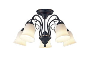 LGB57565KLEDシャンデリア 10畳用 電球色U-ライト方式 電気工事不要白熱電球60形5灯器具相当 非調光Panasonic 照明器具 天井照明 装飾照明 【〜10畳】