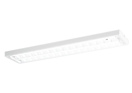XL551092R1D高効率直管形LEDランプ専用ベースライト LED-TUBE R15高演色 クラス240形 直付型 下面開放型(ルーバー付) W250 2灯用 Hf32W定格出力×2灯相当片側給電・片側配線 G13口金 非調光 温白色オーデリック 照明器具 店舗・施設向け 天井照明のサムネイル