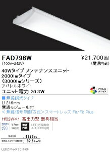 FAD-796WLEDx[XCgp LEDZ SDV[Y F^Cv eiXjbgd 40W^Cv ApzCg Ή 4200KƖ {ݏƖ