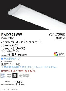 FAD-796WWLEDx[XCgp LEDZ SDV[Y F^Cv eiXjbgd 40W^Cv ApzCg Ή 3500KƖ {ݏƖ