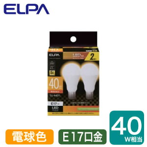 LDA4L-G-E17-G4104-2PLED�d�� �~�j�N���v�g���^�C�v 4.1W �d���F���� E17���� 40W�`���� 2����ELPA �����d�� �����v
