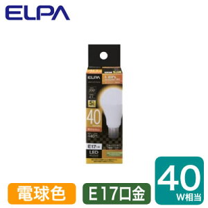 LDA4L-G-E17-G4104LED�d�� �~�j�N���v�g���^�C�v 4.1W �d���F���� E17���� 40W�`����ELPA �����d�� �����v