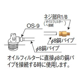 OS-9コロナ 温水ルームヒーター関連部材油配管部材 銅管ジョイント