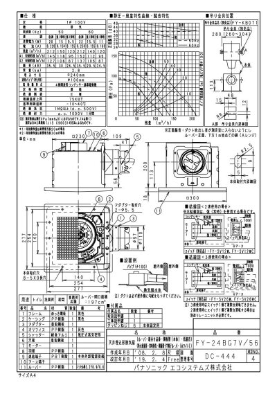 【楽天市場】XFY-24BG7V/56パナソニック Panasonic 天井埋込形換気扇ルーバー組合せ品番(樹脂製 十字格子 ホワイト) 特大