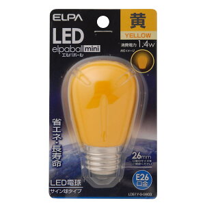 ELPA �����d�� LED�d���G���p�{�[��mini �����d���T�C�����^�C�v 1.4W���F E26LDS1Y-G-G903