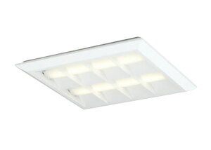 XL501055P2ELED-スクエア LEDユニット型ベースライト省電力タイプ 450シリーズ直付/埋込兼用型 ルーバー付 埋込穴500PWM調光 電球色 FHP32W×4灯相当オーデリック 施設照明 オフィス照明 物販店照明