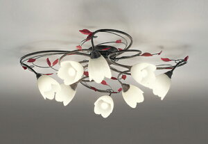 OC257025LRLEDシャンデリア 8畳用 R15高演色 クラス2電球色 非調光 電気工事不要オーデリック 照明器具 天井照明 リビング向け 【〜8畳】