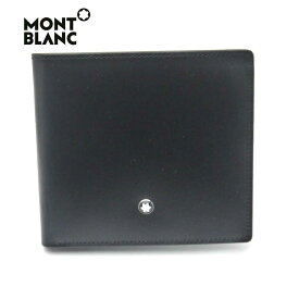モンブラン/MONT BLANC 二つ折り財布 ビルフォールド 7163・ブラック