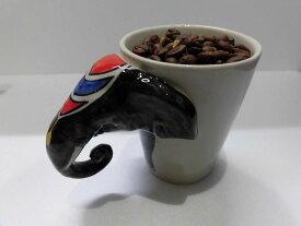 【送料無料】◆ブラックアイボリーのチェンライ版◆☆タイチェンライ・象のコーヒー50g（陶器容器入り）