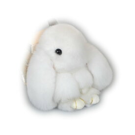 【小型宅配便送料無料(カード決済限定)】ラビットファー・世界一可愛いミニウサギうさぎキーホルダー