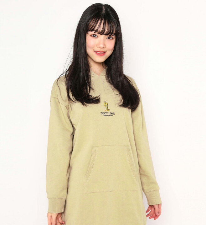 楽天市場 送料無料 セール品 Ziddy ジディ ワンピース フード付き ルーニーテューンズ ニコ プチ掲載 女の子 ネコポス便ng 秋冬新作 04 C T Style Store