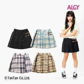 【スーパーSALE】【10％OFF】ALGY アルジー スカパン 女の子 キッズ ジュニア ショートパンツ オーロラベルトスカパン ボトムス 無地 チェック柄 ブラック ミント ピンク イエロー 140-160cm【K】【新作】【2402】【49】