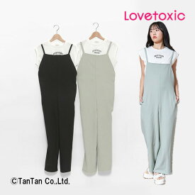 LOVETOXIC ラブトキシック オールインワン インナー付き セット 半袖Tシャツ 女の子 キッズ ジュニア エメラルドグリーン ブラック 140-160cm【G】【新作】【2402】【49】