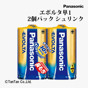 乾電池 エボルタ単1形 2本パック アルカリ乾電池 シュリンクパック Panasonic パナソニック LR20EJ/2SE【K】【2402】【C】